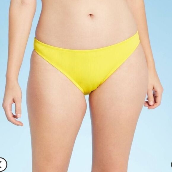 Shade & Shore Women's Ribbed Cheeky Bikini Bottom - Picture 4 of 9